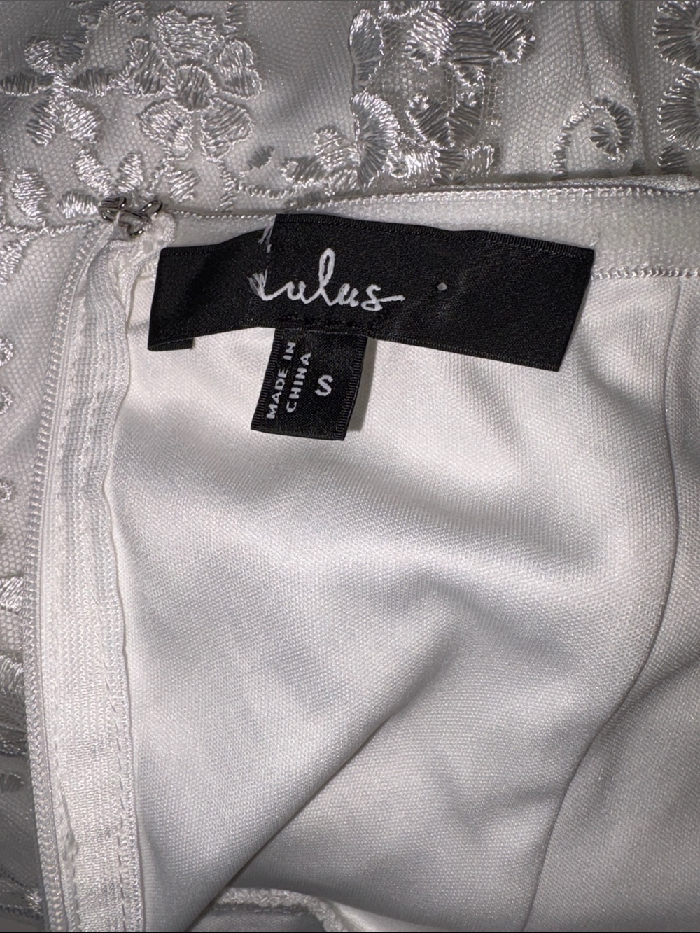 Lulu's White Strapless Lace Midi Dress with Side Slit - Picture 6 of 9